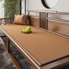 Almofada de Sofá de Verão Almofada de Esponja Espessada Madeira Maciça Estilo Novo Chinês Cama Luohan Almofada de Sofá Tapete de Vime Antiderrapante