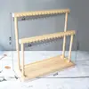 Soporte de madera maciza color nogal para collares, Estante de almacenamiento para pulseras, Soporte de exhibición de joyas para rosarios budistas, Cadenas de suéter y pulseras