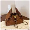 Bolso de un solo hombro con patrón de diamantes, para debajo del brazo, con cadena y cordón, bolso nuevo de gran capacidad, bolso cruzado tipo cubo para el día a día, bolso versátil