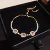 Pulsera Geométrica de Zirconia de Lujo de Gama Alta para Mujer, Moderna y Versátil, Joyería de Pulsera Popular Transfronteriza, Joyería al por Mayor de Yiwu