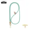 Cordón de alta gama para teléfono móvil 6MM resistente para colgar en el cuello ajustable para exteriores anti-pérdida cuerda trenzada para muñeca delicada oro