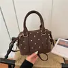 Bolsa pequena de luxo para mulheres, novo estilo outono e inverno 2026, bolsa transversal moderna, bolsa de mão feminina, bolsa Boston bowling