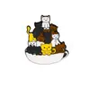 Insignias de Dibujos Animados Transfronterizas Europeas y Americanas de Moda Broches Personalizados de Gato Broche Retro Americano Transfronterizo Mochila de Estudiante Moda Versátil
