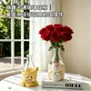 Adornos de jarrón de vidrio antiestrés para sala de estar del hogar, arreglo floral, recibidor, mueble de TV, artículos decorativos de alta gama