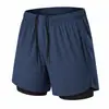 Pantalones Cortos de Correr Doble Capa Personalizados para Hombre Entrenamiento de Maratón Deportivos Secado Rápido Finos Transpirables Forro de Secado Rápido Tres Cuartos