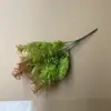 Planta Artificial Planta Verde Maceta Hojas Decorativas Pared de Plantas Arreglo Floral Accesorios Ramo de 7 Horquillas Hoja de Tortuga Hoja de Rábano Verde