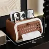 Caixa de Lenços Estilo Antigo Cuidadosamente Selecionada para Sala de Estar de Casa Mesa de Centro Controle Remoto Caixa de Armazenamento Multifuncional para Papel de Guardanapo de Mesa