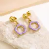 Novos Brincos Cruz Pequenos de Luxo Alto Padrão Brincos Coloridos para Orelha Studs Quentes de Venda de Nicho Brincos Estilo Retro de Férias