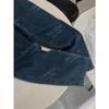 26 Jeans de Algodón Orgánico de Nuevo Estilo de Principios de Primavera con Silueta Curva de Micro-Capullo, Bolsillos Dobles de Parche, Corte Holgado, Rectos de Cintura Alta