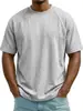 Camiseta de Trabajo de Manga Corta Estilo Europeo y Americano para Hombre 2026 Verano Casual Japonés Top Juventud Simple Moderno Holgado Cuello Redondo