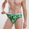Ventas directas de fábrica 2024 nueva ropa interior triangular estampada de seda de hielo para hombre estampado de leopardo dibujos animados sexy calzoncillos transpirables