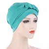 Amazon Sombrero Turbante Suave Trenzado Lateral Multicolor Gorro para Quimioterapia Nuevo Modelo Transfronterizo