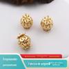 Shangjia Copyright Pure Copper Hollow Filament Flower Ball Pendant Brincos Borla Pingente Pulseira Colar Acessórios de preservação de cor