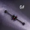 Moto Europa y Estados Unidos transfronterizo fresco puente de oreja oscuro araña amor usar flecha calavera hueso de oreja largo clavo Halloween perforación