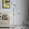 Lámpara de pie plegable de brazo largo, LED de espectro completo para protección ocular para estudiar, adecuada para sala de estar, dormitorio y estudio, lámpara de pie para iluminación básica