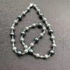 Colar de pérolas de cor sólida com contraste de cor, estilo artístico retrô, corrente de pérolas, pulseira de pérolas elegante, estilo Hong Kong, colar