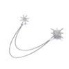 Broche de moda coreana para traje, alfiler de cuello, hebilla de cadena de camisa francesa, clip de cuello con borla, venta directa de fábrica