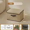 Caixa Organizadora de Tecido Espesso Estilo Gaveta para Casa, para Organizar Roupas e Roupas Íntimas, Dobrável com Tampa, Caixa de Armazenamento Portátil