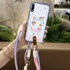Adequado para Capa de Celular Huawei, Bolsa Transversal com Borda Completa, Nova Tendência Jovem Refrescante Textura Bicolor, Versão Q Fofa