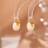 Pendientes de Goteo de Alta Gama en Forma de U, Diseño de Nicho, Pendientes de Moda y Versátiles, Mismo Estilo que Xiaohongshu, Pendientes Elegantes