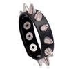Fábrica de vendas diretas joias europeias e americanas atacado personalizado pontiagudo unha punk pulseira de couro masculino acessórios de motocicleta da moda