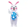 Amazon Transfronterizo Nuevo Conejo de Pascua Divertido Creativo Marioneta Caminante Performance Disfraz Inflable de Conejo Blanco Grande