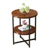 Mesa Lateral Moderna Simples Pequena Mesa de Café Móvel Mesa de Canto Mesa Lateral de Sofá Armário Lateral Mesa de Cabeceira Prateleira de Armazenamento Mesa Redonda Pequena Nórdica