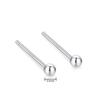 Pendientes de plata de ley s999 para mujer, con forma de trébol de cuatro hojas y cuentas redondas, pequeños y antibloqueo.