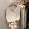 Casaco Suéter Cardigan de Tricô Manga Longa Feminino Novo Outono Gola Cor Sólida Simples Temperamento Tricô Top Branco