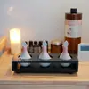 Olla de Aceite Esencial para Spa Tailandés Salón de Belleza Cerámica Hoja Botella de Aceite Esencial Aromaterapia Mezcla Dispensación Bandeja de Spa Set