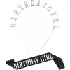 Fiesta de CUMPLEAÑOS CUMPLEAÑAS banda para el cabello correa de hombro conjunto de banda de etiqueta tocado de NIÑA accesorios para el cabello suministros para fiestas