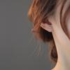 Pendientes de plata 925 con forma de sonrisa curva, sencillos y elegantes, para mujer, 2021.