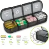La Nueva Caja de Pastillas de Plástico Portátil de 4 Compartimentos Más Vendida de Amazon, Mini Caja de Pastillas Sellada para Viaje para Siete Días