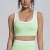 Novo Estilo Transfronteiriço Sensação Nua Falso Duas Peças Sutiã Esportivo Costurado Bloco de Cores Sutiã de Yoga Corrida Fitness Roupa de Yoga Feminina