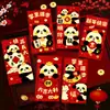 2027 Año del Cordero Sobre Rojo Hojuelas Doradas Escarchado Creativo Dibujos Animados 3D Zodiaco Cien Yuan Mil Yuanes Sobre de Dinero de la Suerte Bolsa de Sobre Rojo de Año Nuevo