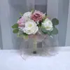 199 Buquê de Noiva Casamento Pedido Recolhimento Floresta Rosa Flor Artificial Adereços para Fotos de Casamento