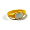 Sensor IC banda de muñeca de silicona etiqueta de número impresa para sauna banda de muñeca para gimnasio hotel KTV baño tarjeta de pulsera
