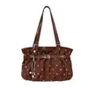 Bolso de mano, bolso de hombro, bolso de axila para mujer, moda nueva, gran capacidad, plisado relajado, lunares, 2026, fresco y elegante