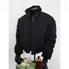 Jaqueta Piloto Masculina Primavera Outono Estilo Americano Curta Cleanfit Gola Alta Jaqueta Coach Baseball Top