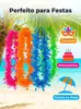 Guirnalda de Tinsel de Estrella de Plástico, Diámetro de 45 cm, Collar Decorativo para Fiesta de Cumpleaños, Carnaval, Festividad