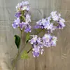 Flor de Lilás Artificial de 3 Galhos para Decoração de Casamento, Decoração Externa da Casa e Adereços de Fotografia