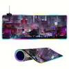 Popular Série Cyberpunk Gaming Mouse Luminoso e Teclado Pad RGB Desk Mat Fábrica Personalizada Atacado