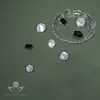 Botões Pequenos Perfumados de Alta Qualidade com Diamantes, Botões de Pérola Branca, Botões para Cardigan de Lã Rosa