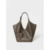 Bolso Tote Coreano de Nicho de Gran Capacidad para Mujer 2026 Nuevo Modelo Bolso Cesta Cruzado de Piel Genuina Bolso de Mano Más Vendido