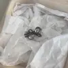 Franja Doce, High-End, Lindo Presilha Lateral de Strass, Laço Vazado, Presilha de Bico de Pato, Grampo de Cabelo, Grampo de Cabelo para Cabelo Quebrado na Testa
