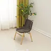 Silla de Ratán con Respaldo para Uso en Casa, Adecuada para Personas Mayores, Ocio, Balcón, Exterior, Jardín, Silla Individual Tejida, Simple y Moderna