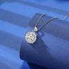 Collar de Moissanita Imitación de 2 Quilates para Mujer, Cadena de Clavícula Versátil y de Moda con Colgante de Zirconia de Ocho Corazones y Ocho Flechas Joyería al por Mayor