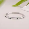 Yuebao Joyería Jadeíta Natural Plata de Ley S925 Cepillada Girasol Grabado Pulsera de Moda de Gama Alta Fábrica al por Mayor