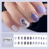 Unhas Postiças Curtas Personalizadas no Atacado, Adesivos de Unha Embalados, Unhas Usáveis, Arte de Unha Ilustrada, Unhas Postiças
