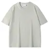 Camiseta sin costuras de algodón con sensación de hielo de 230g, Suave, Blanda, Amigable con la piel, No pegajosa, Disponible en múltiples colores, Top básico de moda